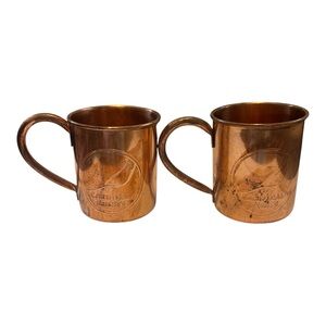 Cardinal Spirits Elegant Copper Moscow Mule Mugs Set of 2